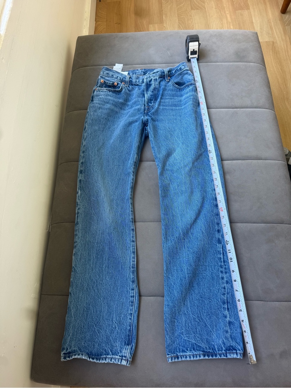 Classic women’s vintage 501 99’s Blue Denim Jeans - Comfortable Straight Fit